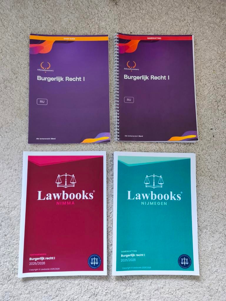 Burgerlijk recht I samenvatting Lawbooks en Athena RU, Boeken, Studieboeken en Cursussen, Ophalen of Verzenden, Gamma, Zo goed als nieuw