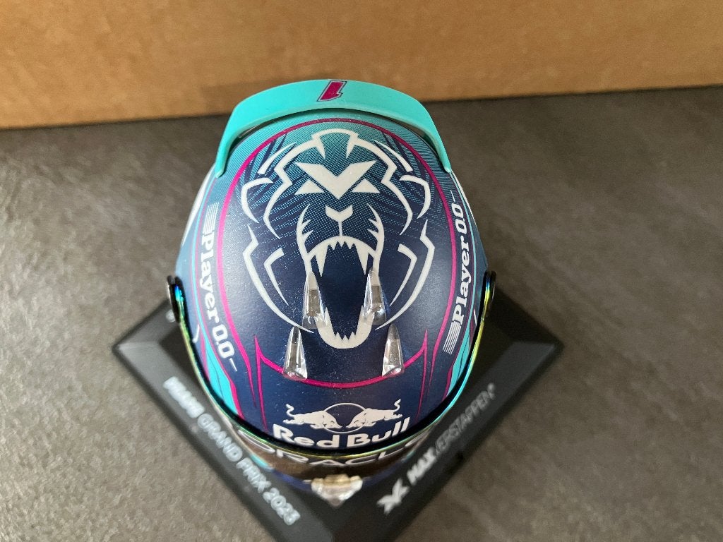 ✅ Max Verstappen 1:4 helm 2023 Miami GP Red Bull RB19, Verzamelen, Automerken, Motoren en Formule 1, Ophalen of Verzenden, Nieuw