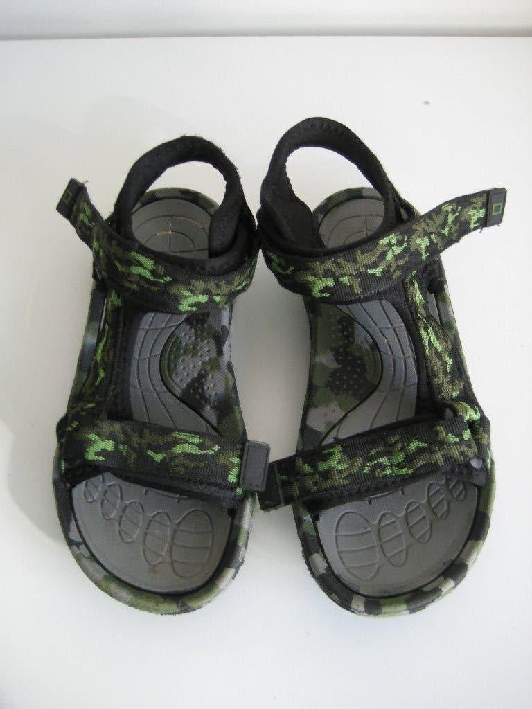 Sandalen maat 34 zwart met camouflageprint ZGAN, Overige typen, Ophalen of Verzenden, Zo goed als nieuw, Onbekend