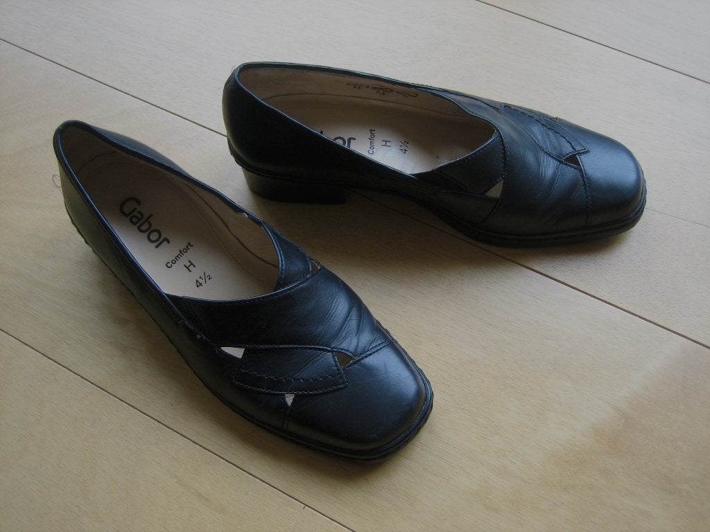 Mooie zwart leren schoenen GABOR COMFORT 37-38 H snazzeys, Verzenden, Gabor Comfort, Nieuw, Instappers
