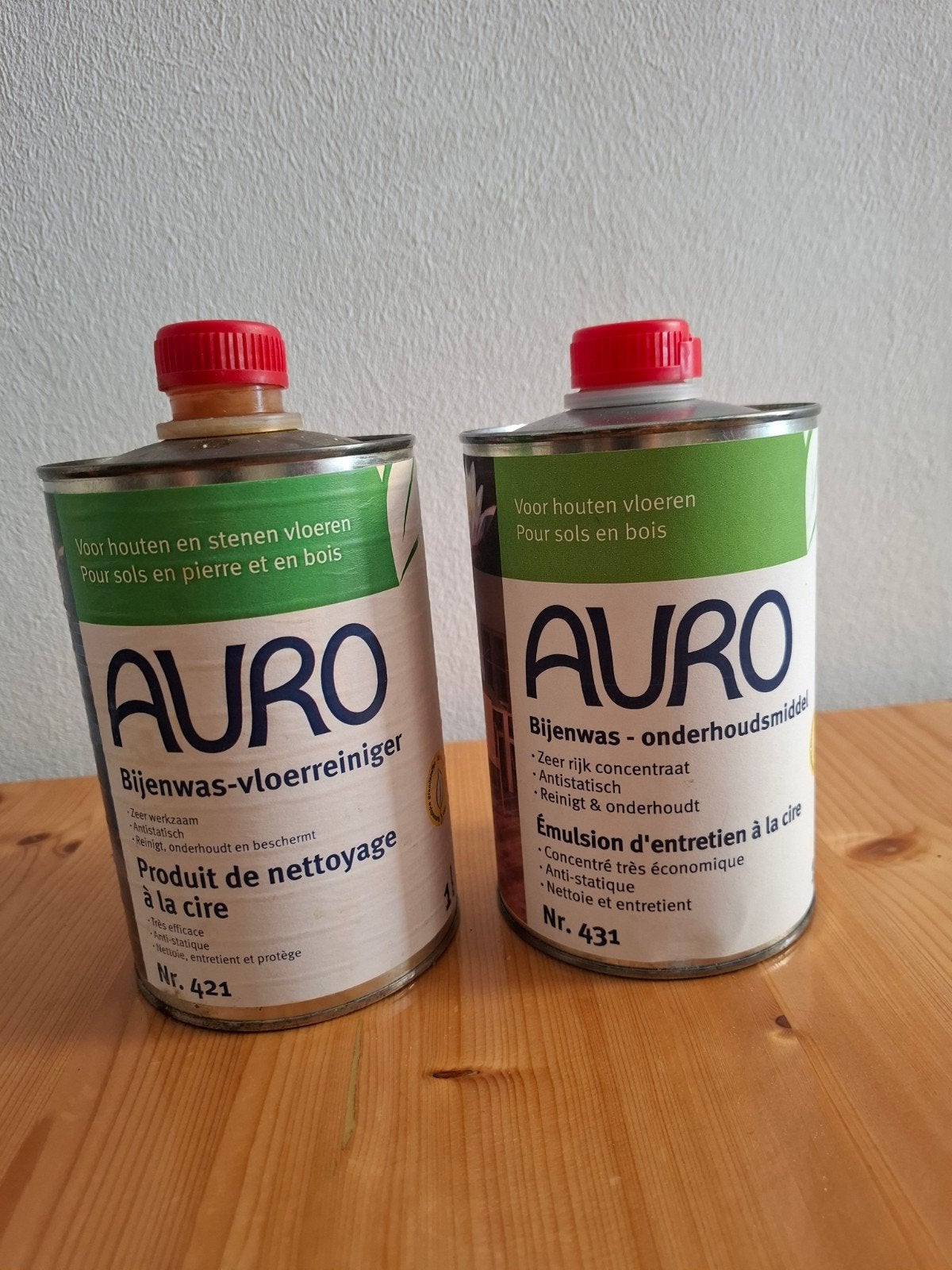 Auro bijenwas vloerreiniger 421 en onderhoudsmiddel 431, Ophalen, Zo goed als nieuw