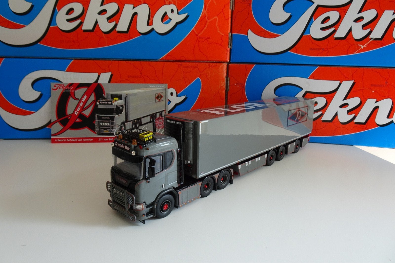 JQ van der Meer Scania R650 V8 - Tekno, Ophalen of Verzenden, Nieuw, Bus of Vrachtwagen, Tekno