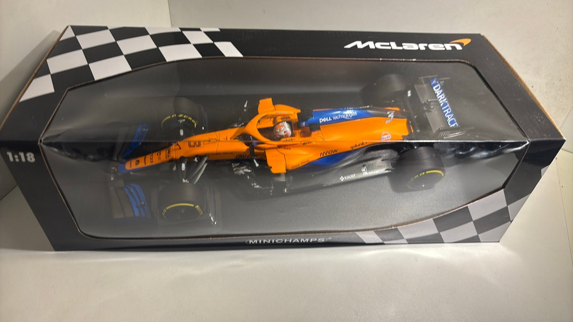 F1 McLaren mcl35m daniel ricciardo bahrain minichamps 1.18, Ophalen of Verzenden, A, A, A