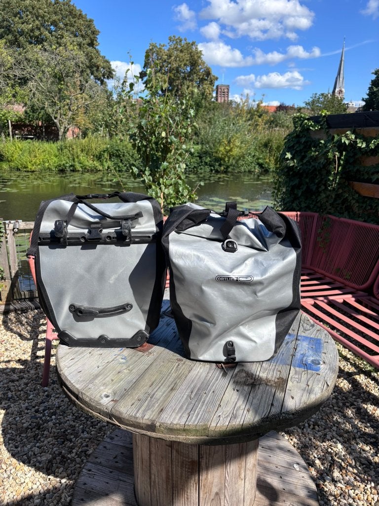 2x Ortlieb fietstassen 20 liter per stuk. Bikepacking, Ophalen, Gebruikt, Ortlieb