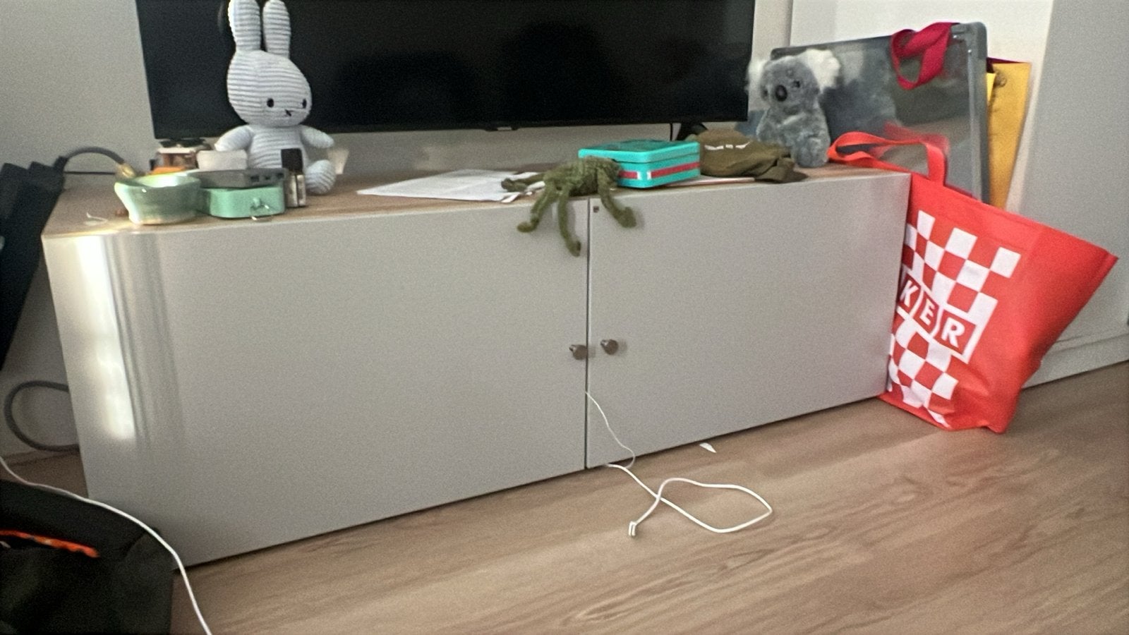 IKEA BESTÅ TV-meubel/dressoir, eiken effect, 120x40x38 cm, Ophalen, 100 tot 150 cm, Zo goed als nieuw, Minder dan 100 cm