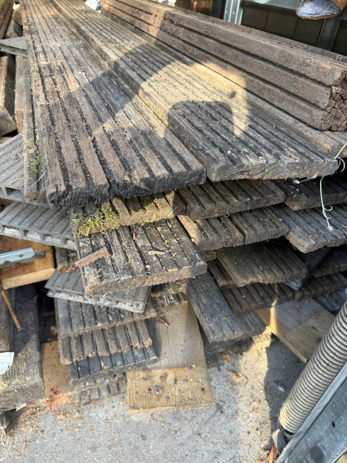Hardhouten vlonderplanken 2600x140x22mm, Ophalen, Gebruikt, Hout