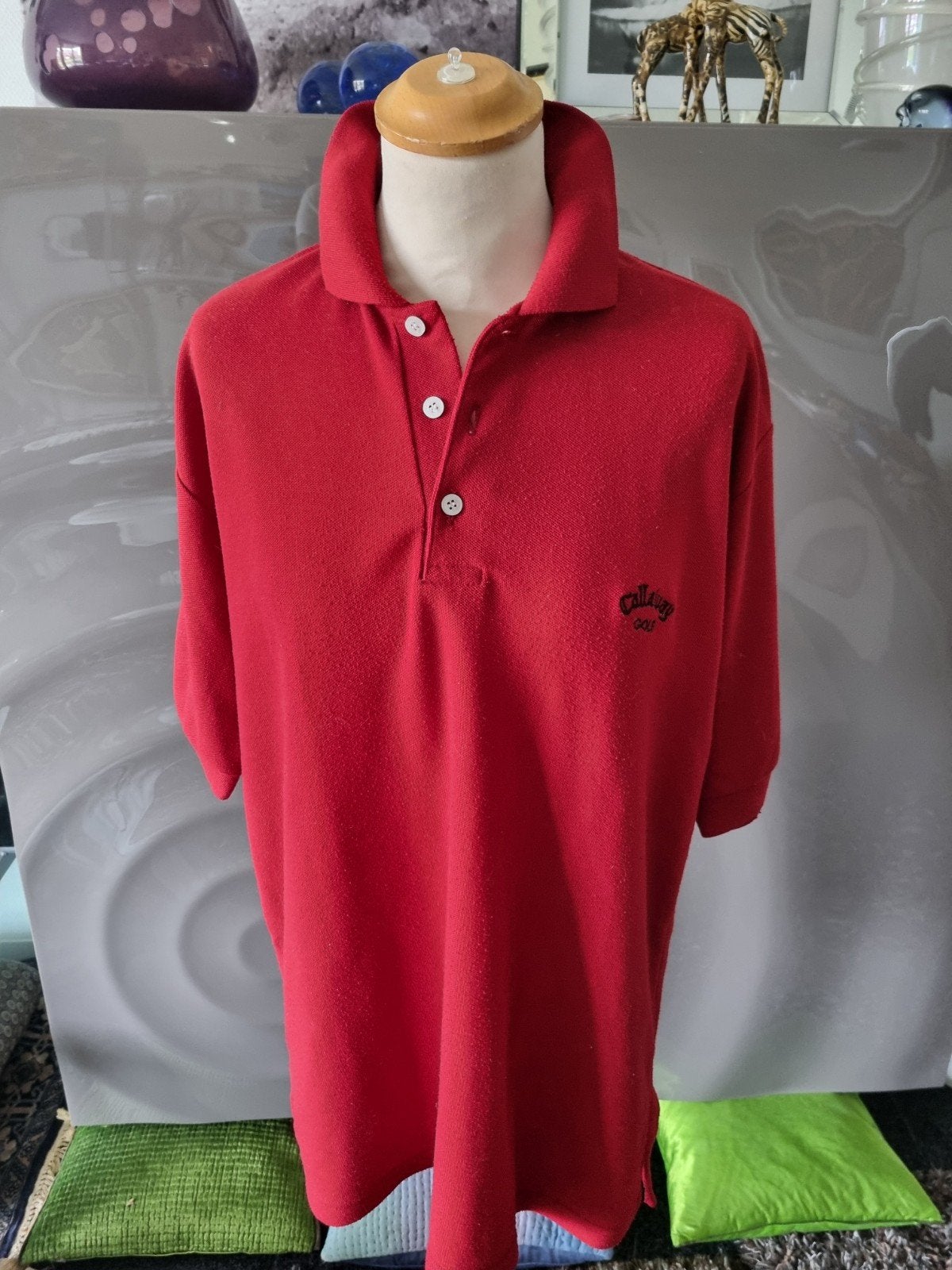 Callaway golf polo, maat L, rood, uitmuntende conditie., Ophalen of Verzenden, Zo goed als nieuw, Kleding, Callaway