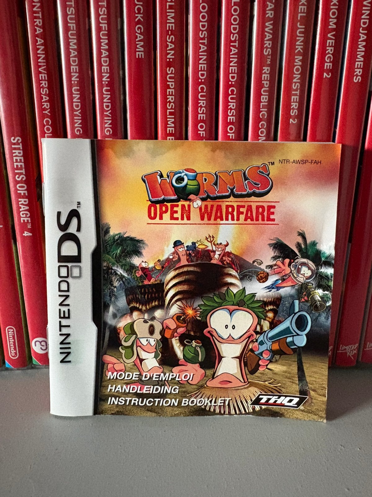 Worms Open Warfare (DS) - Handleiding, Spelcomputers en Games, 1 speler, Ophalen of Verzenden, Zo goed als nieuw, Vanaf 3 jaar
