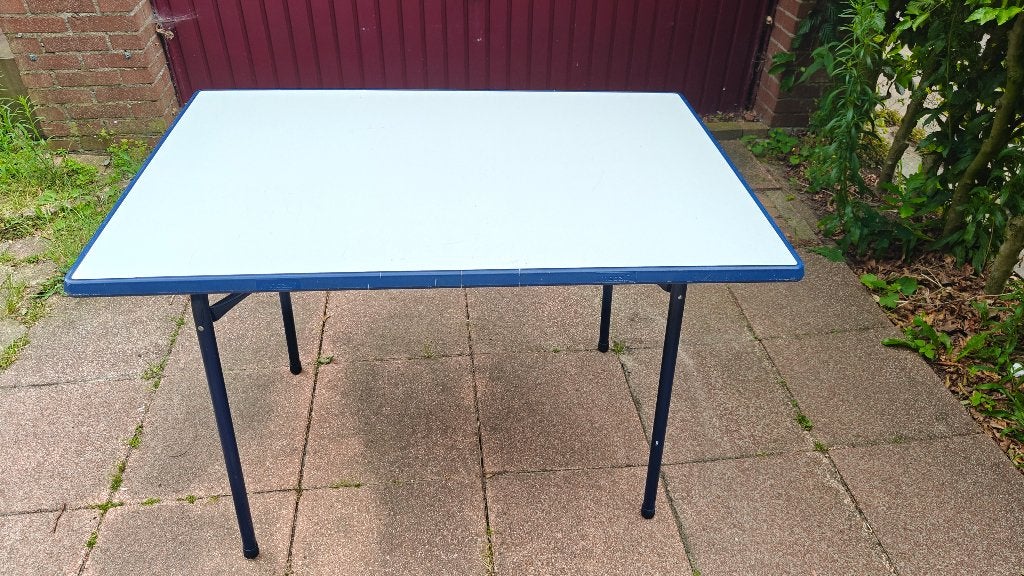 Mecalit witte campingtafel, rechthoekig, Ophalen, Gebruikt, Campingtafel