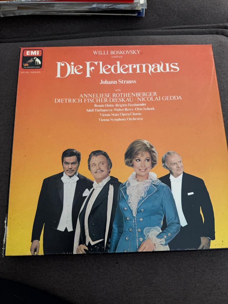 Die Fledermaus - Johann Strauss (EMI Angel Series), Cd's en Dvd's, Vinyl | Klassiek, Ophalen, Romantiek, Gebruikt, Opera of Operette