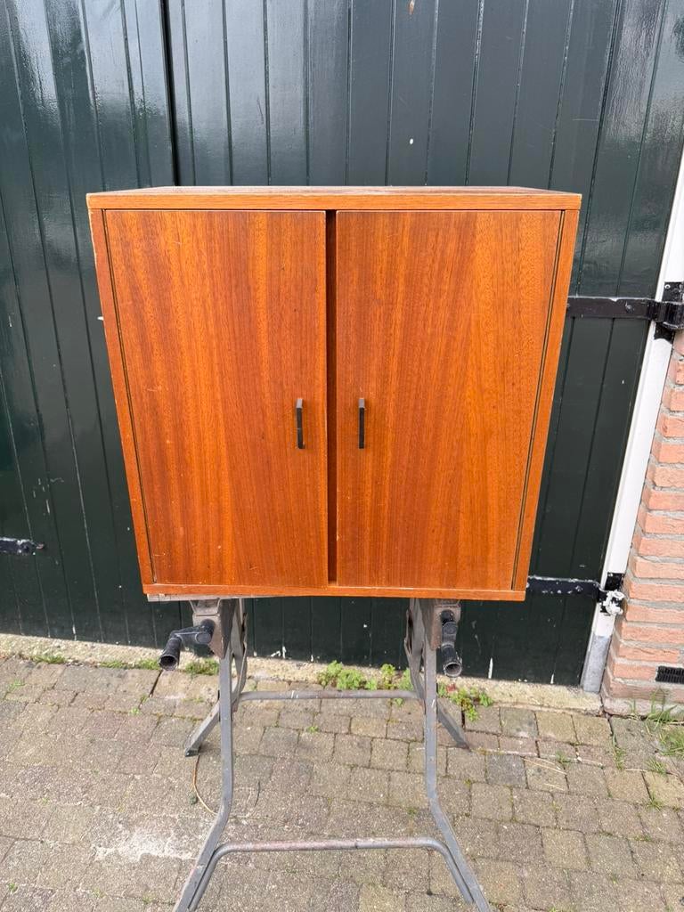 Vintage kast jaren 70, Huis en Inrichting, Kasten | Roldeurkasten en Archiefkasten, Ophalen, 50 tot 100 cm, Zo goed als nieuw