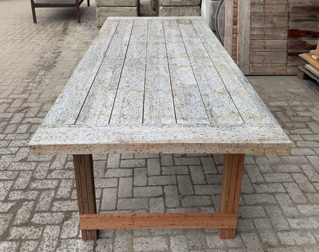 Teak tafel 240x105, Ophalen, Nieuw, 180 tot 250 cm, Overige typen