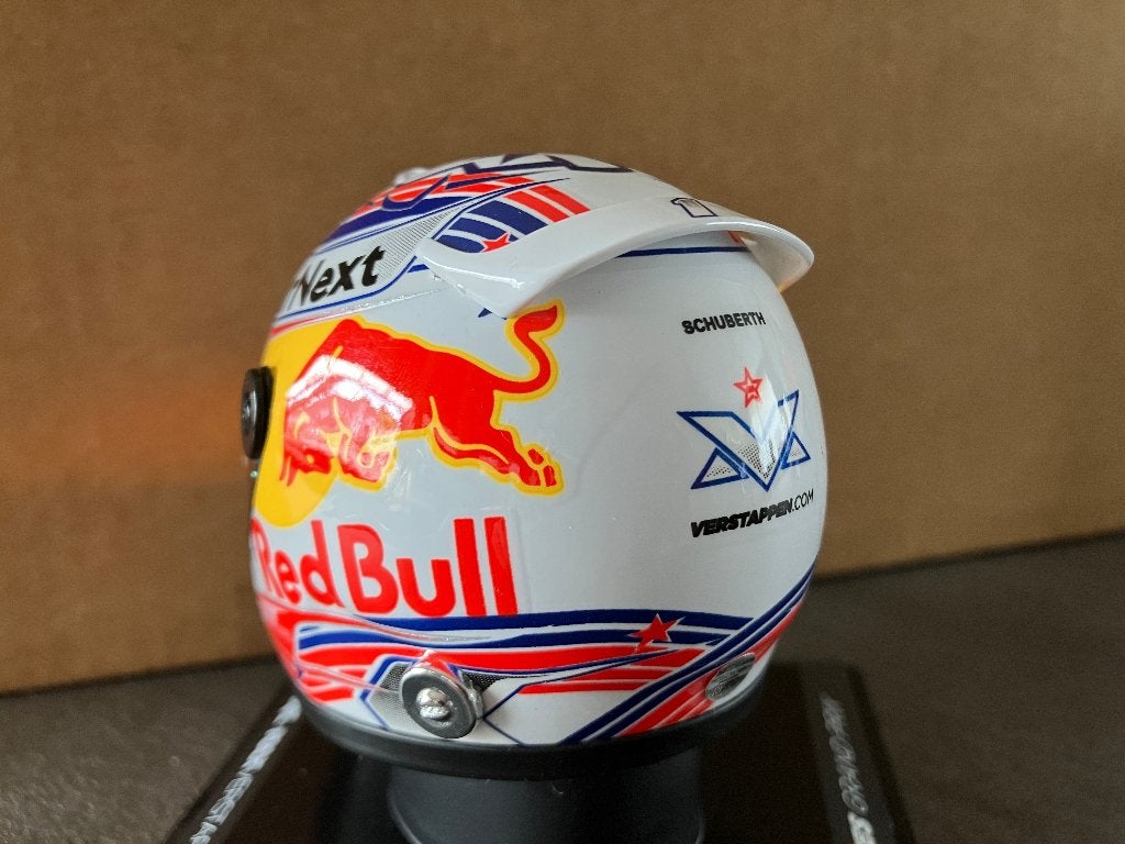 ✅ Max Verstappen 1:4 helm 2022 USA GP Red Bull RB18, Verzamelen, Automerken, Motoren en Formule 1, Ophalen of Verzenden, Nieuw