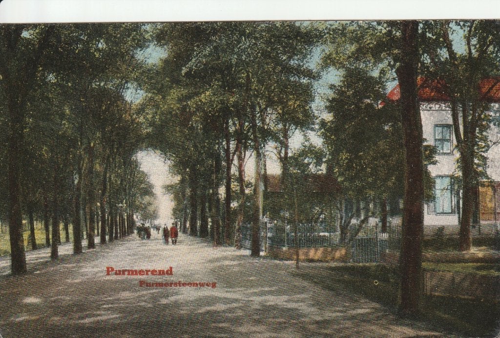 Oude ansichtkaart Purmerend Purmersteenweg, Verzenden, 1920 tot 1940, Gelopen, Noord-Holland