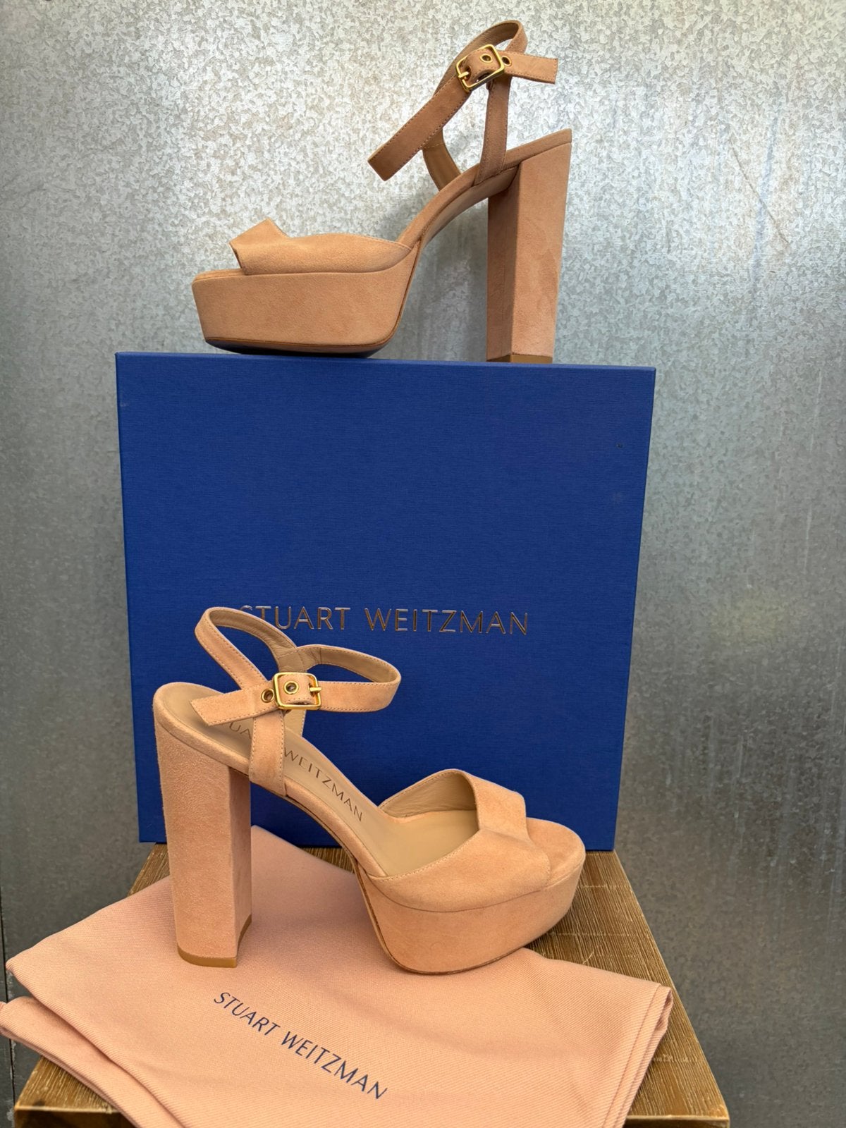 Ryder ginger heels Stuart weitzman 39 €550, Ophalen of Verzenden, Zo goed als nieuw