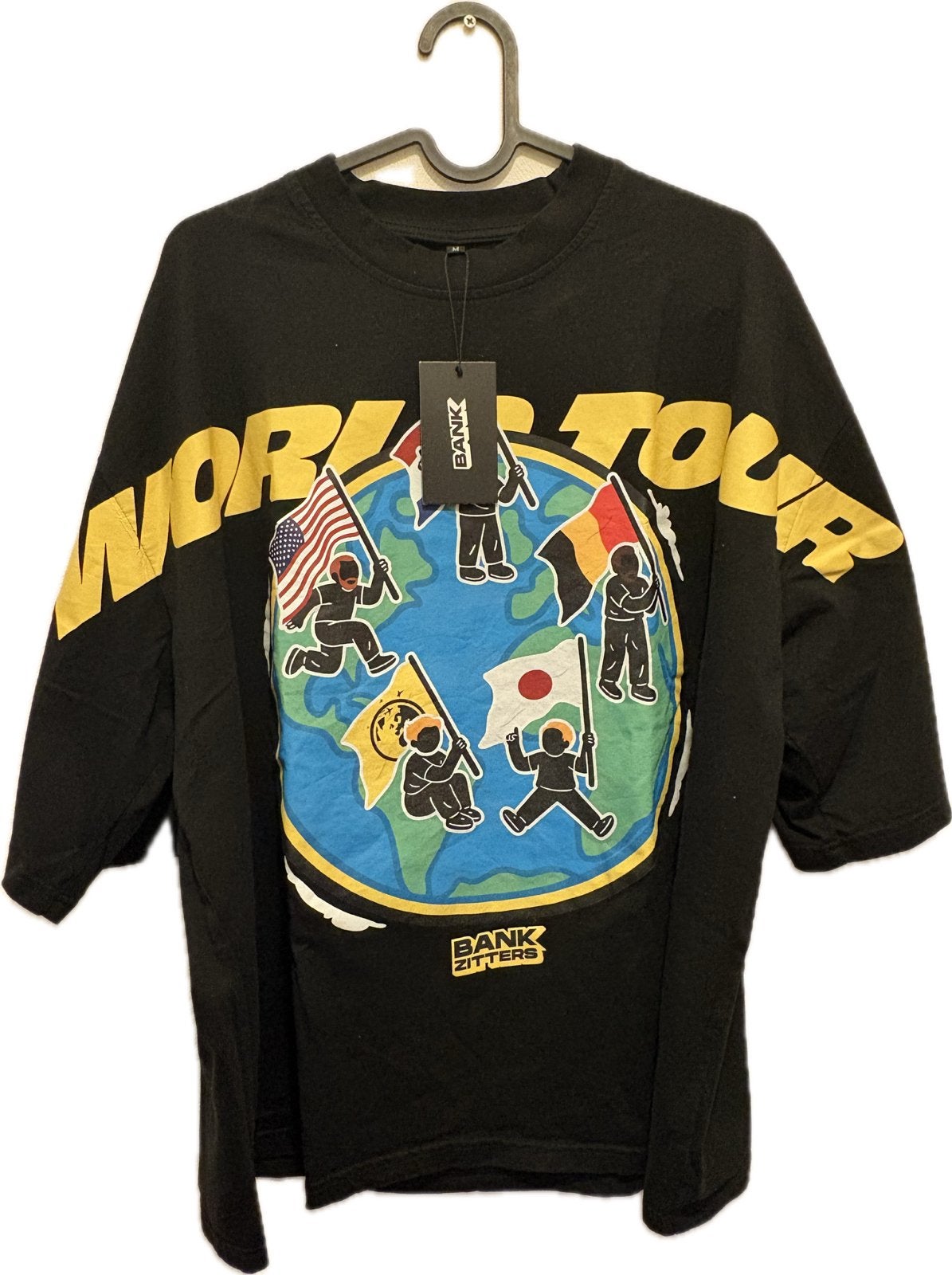 Bankzitters Worldtour Shirt met Kaartje, Kleding | Heren, T-shirts, Verzenden, Nieuw, Maat 48/50 (M), Zwart