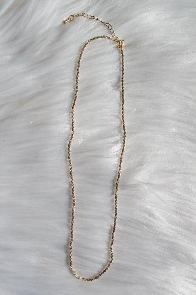 Faux gold necklace, Ophalen of Verzenden, Zo goed als nieuw, Goud, Overige materialen