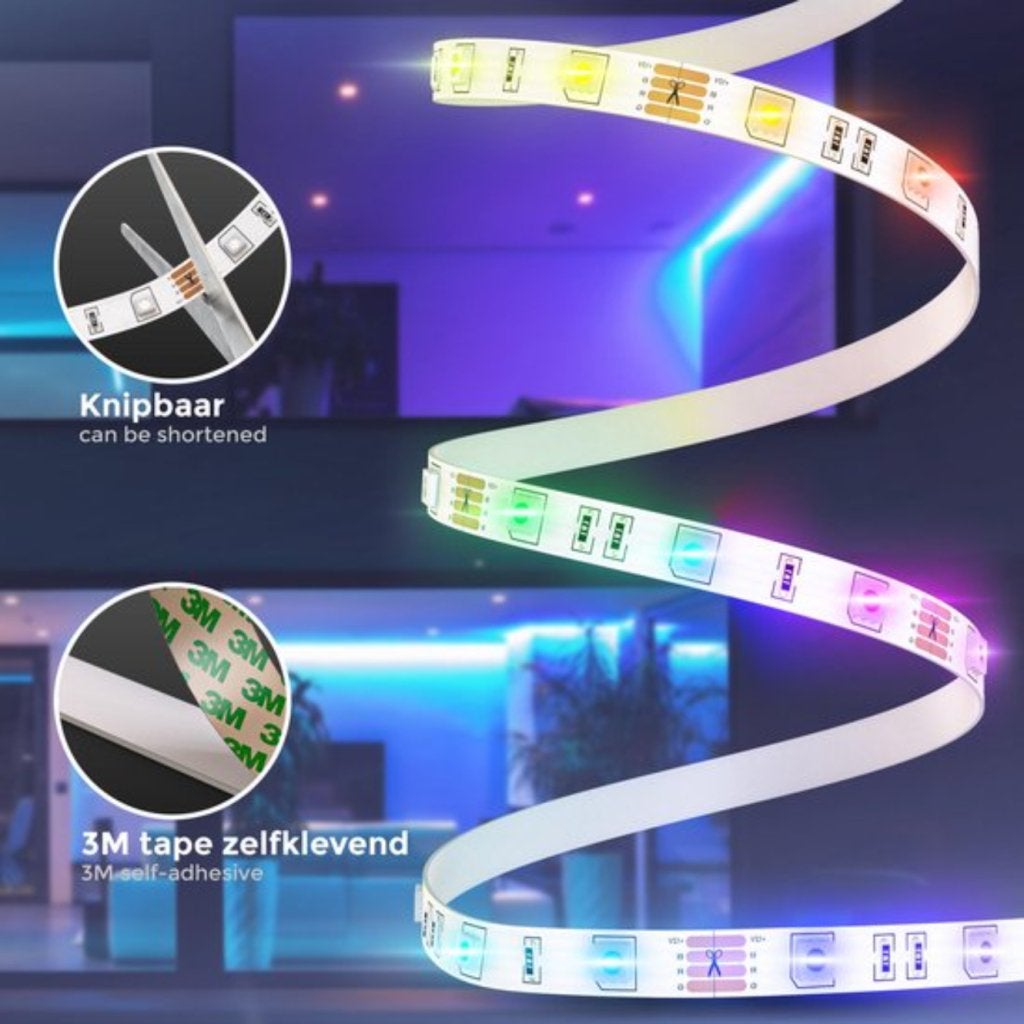 B.K. Licht RGB LED Strip 3 meter - Nieuw in doos, Ruilrijk, Nieuw, Info@ruilrijk.nl, Neerstraat 60, 6041 KD Roermond