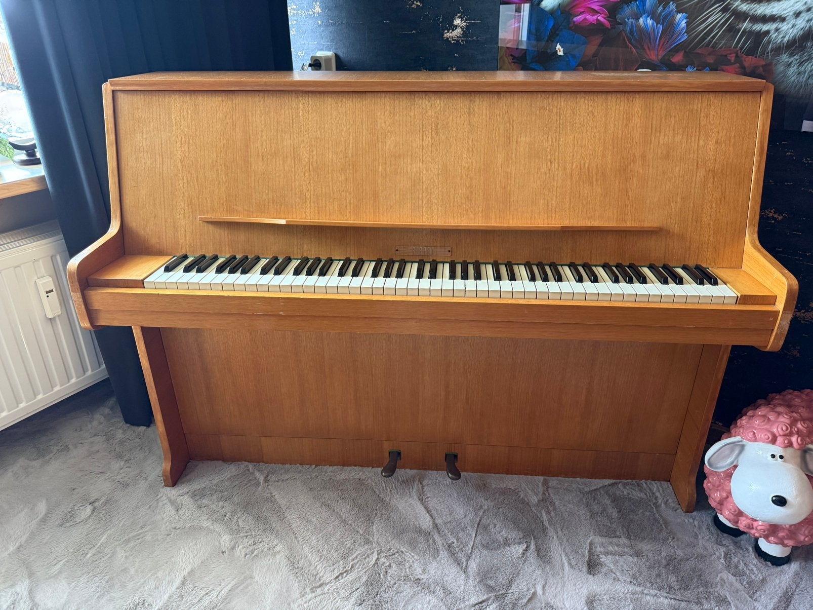 Piano, Muziek en Instrumenten, Piano's, Ophalen, Gebruikt, Bruin, Piano
