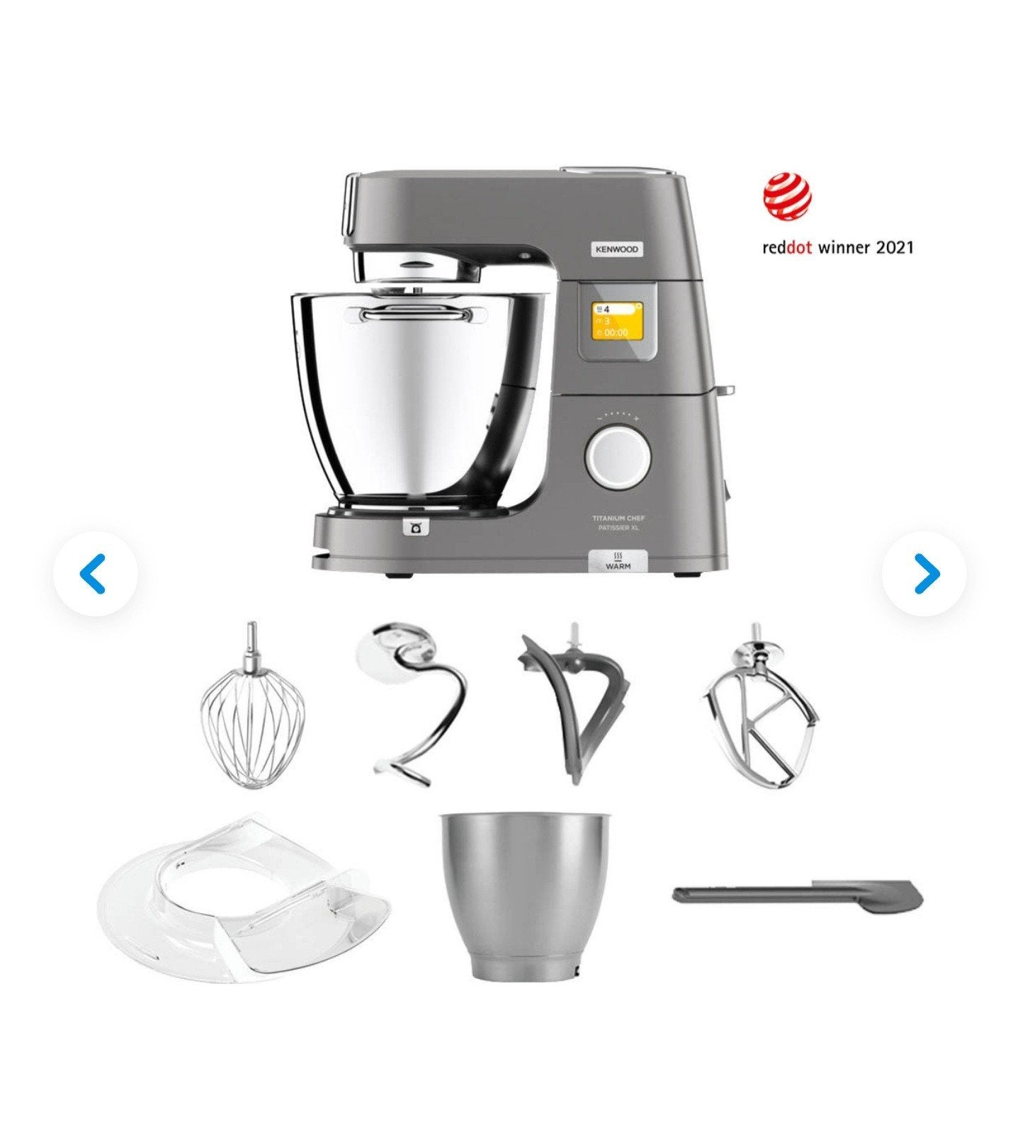 Kenwood Titanium Chef Patissier XL Keukenmachine, 4 liter of meer, 3 snelheden of meer, Ophalen of Verzenden, Zo goed als nieuw