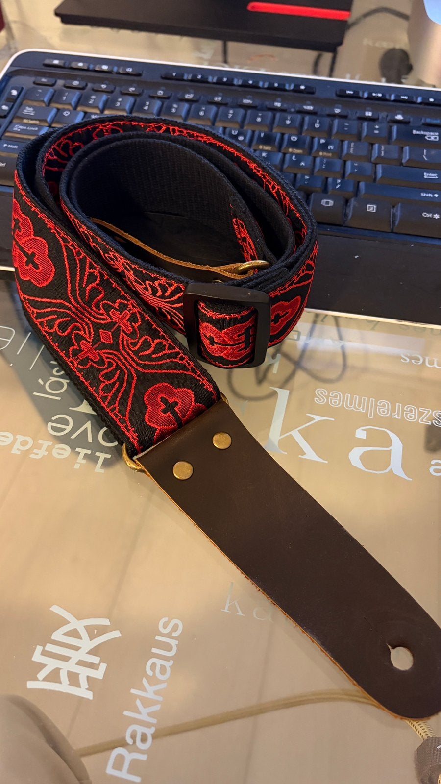 Nefelibata Guitar Strap, Ophalen of Verzenden, Zo goed als nieuw, Zwart