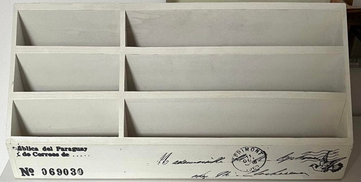 Grote brocante buro-organiser, Ophalen