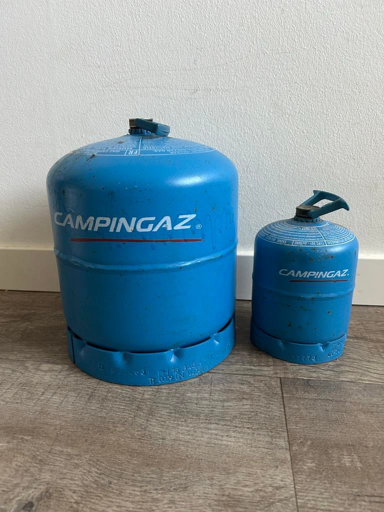 Campingaz gasflessen: 901 vol en 907 leeg, Ophalen of Verzenden, Gebruikt