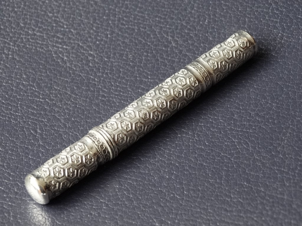 Antieke grote zilveren naaldenkoker, kan staan, 19e eeuw, Antiek en Kunst, Antiek | Goud en Zilver, Verzenden, Zilver