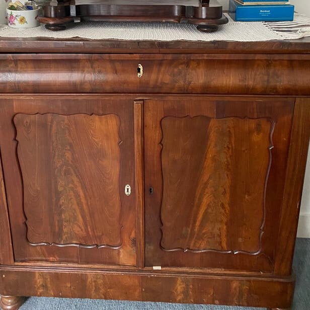Mahonie houten kast, Antiek en Kunst, Antiek | Meubels | Kasten, Ophalen of Verzenden
