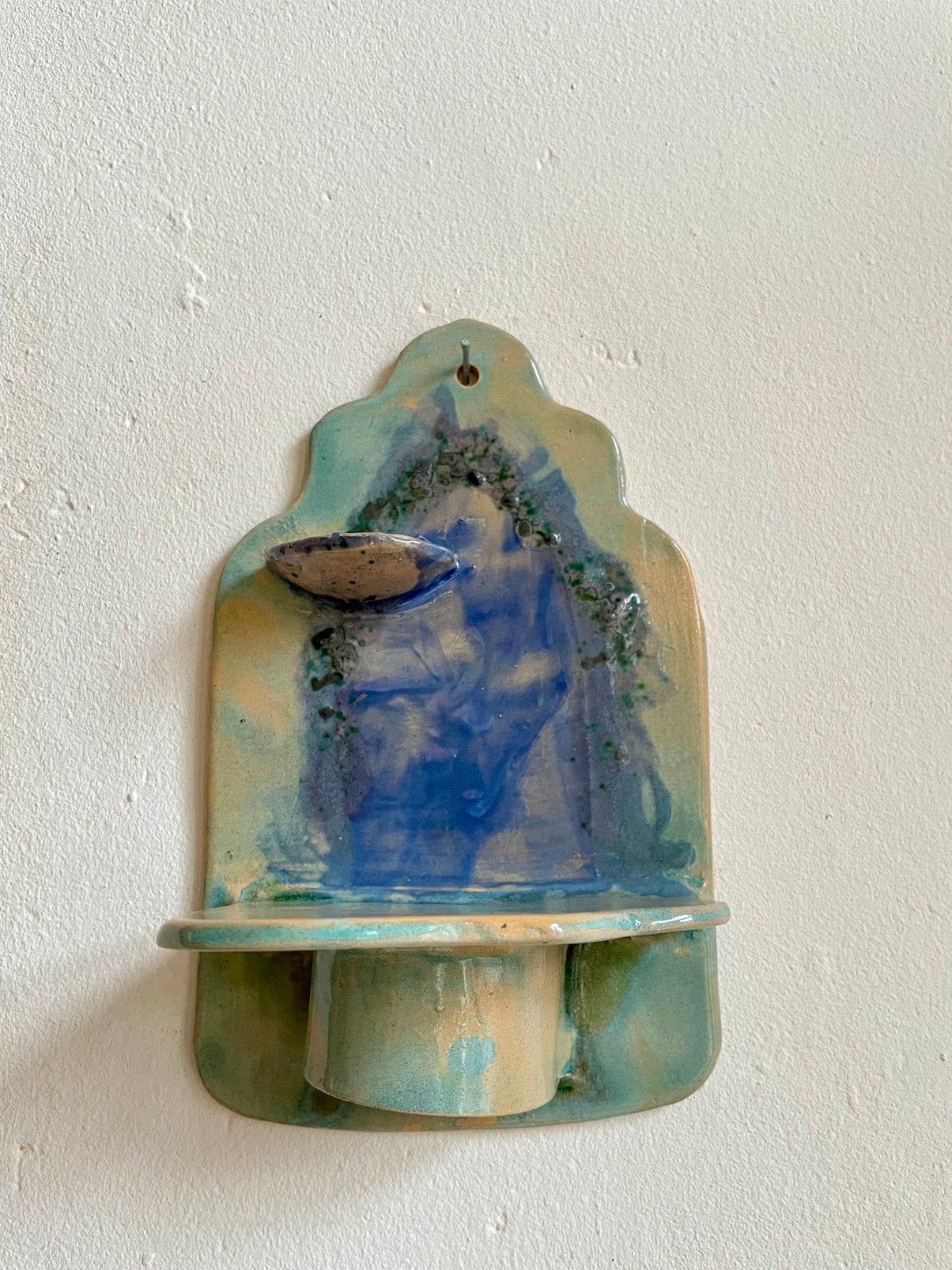 Wand altaartje, Blauw, Waxinelichthouder, Nieuw, Ophalen of Verzenden