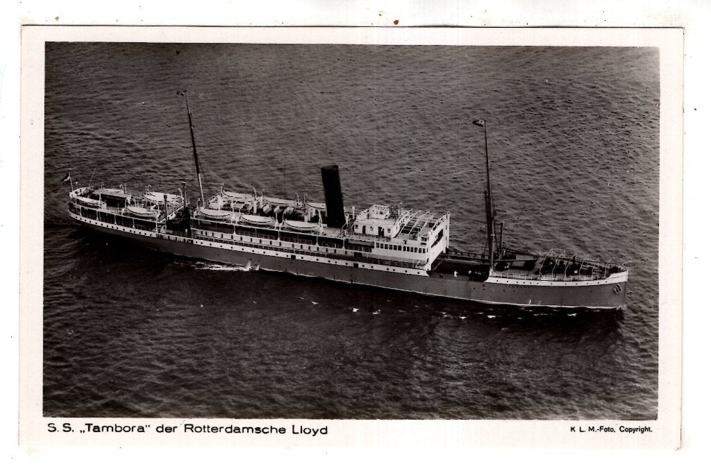 S.S. Tambora  Rotterdamsche Lloyd, Ophalen of Verzenden, 1920 tot 1940, Ongelopen, Voertuig
