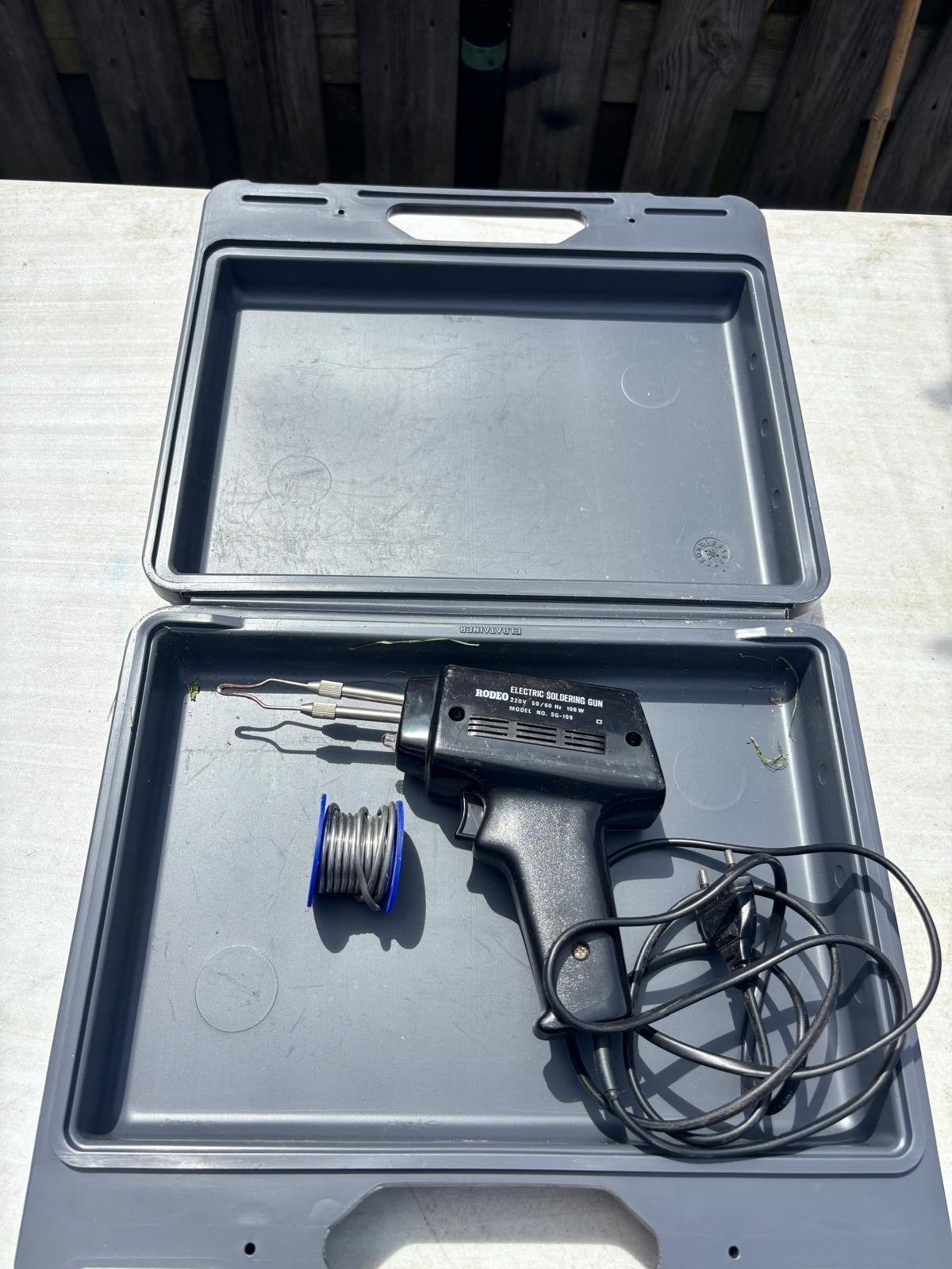 RODEO Soldeerbout SG-109 met Soldeertin in Koffer, Doe-het-zelf en Verbouw, Ophalen of Verzenden, Gebruikt
