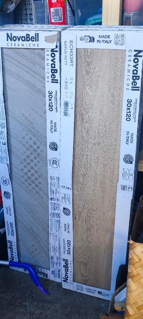 Keramische tegels Novabell houtlook, Ophalen, 60 cm of meer, Keramiek, Nieuw