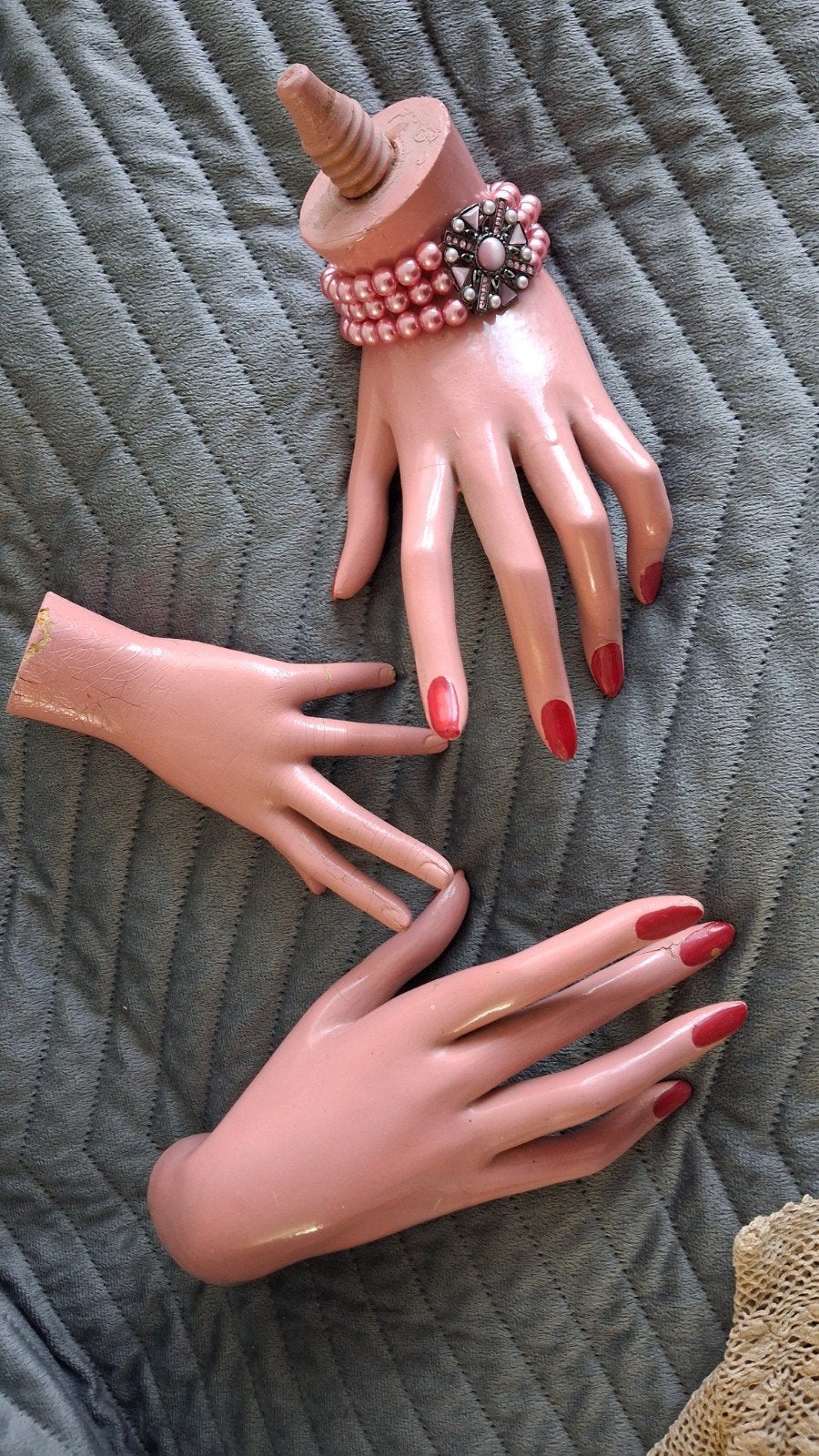 Vintage Mannequin Handen - Sieraden Display, Antiek en Kunst, Ophalen of Verzenden