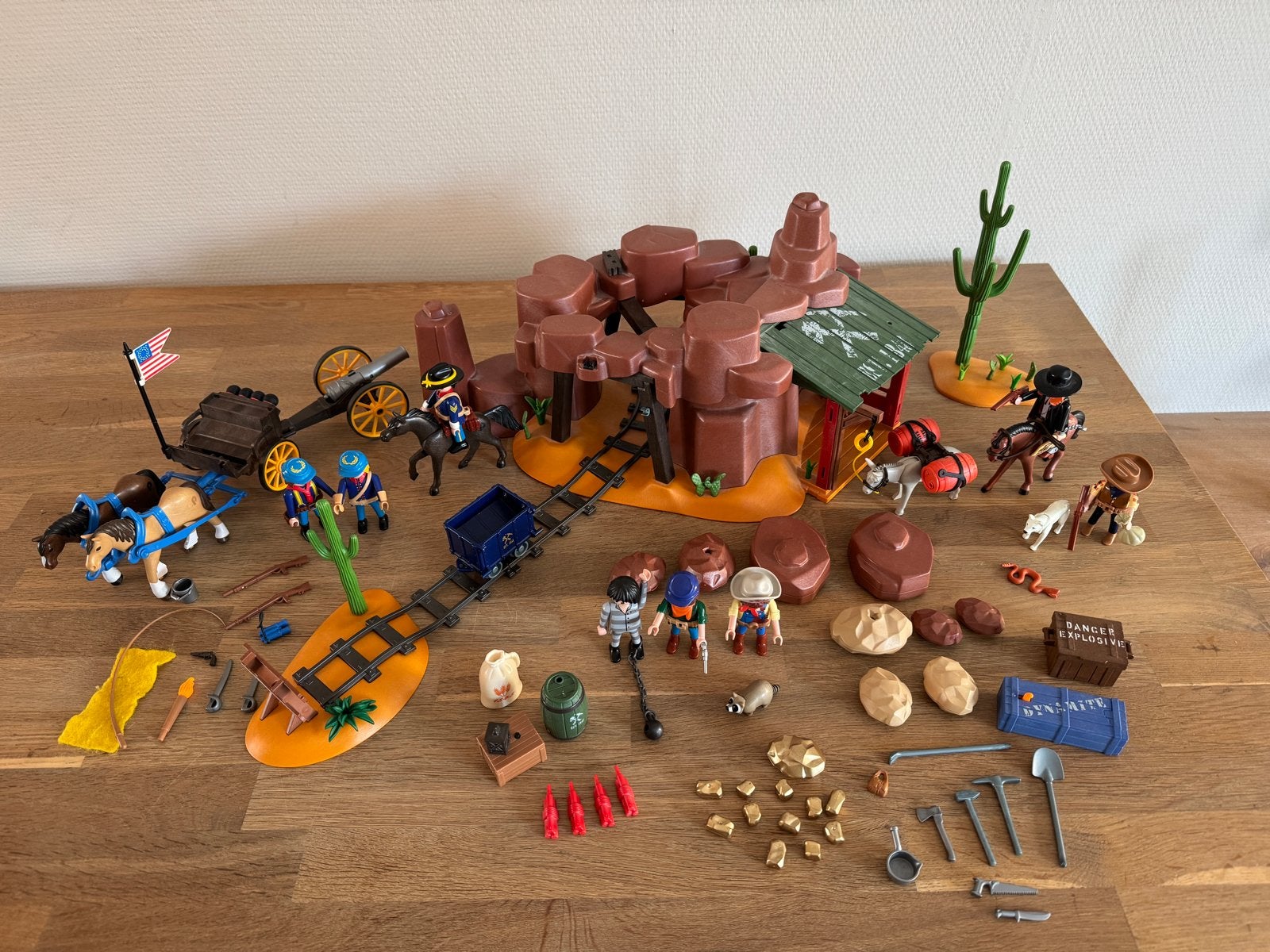 Playmobil Western set met goudmijn, figuren en accessoires, Ophalen, Gebruikt, Complete set, Overige typen