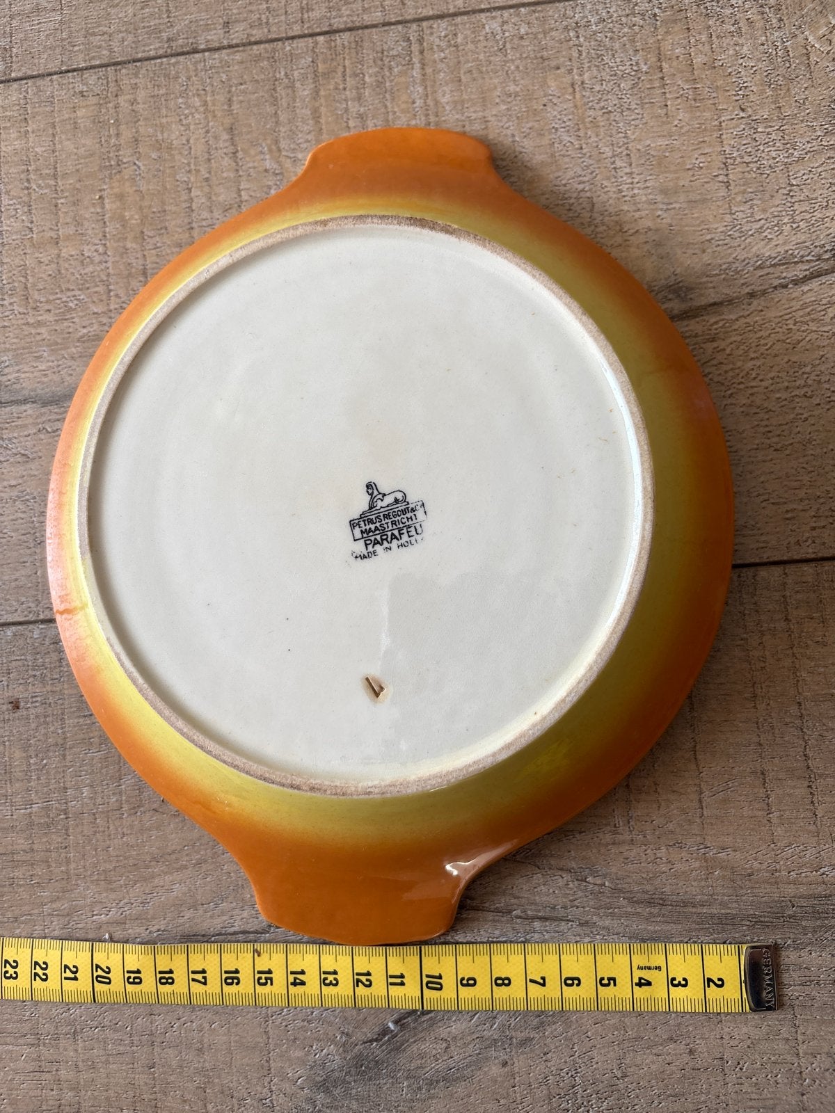Vintage Parat ovenschaal - Oranje/geel, Ophalen