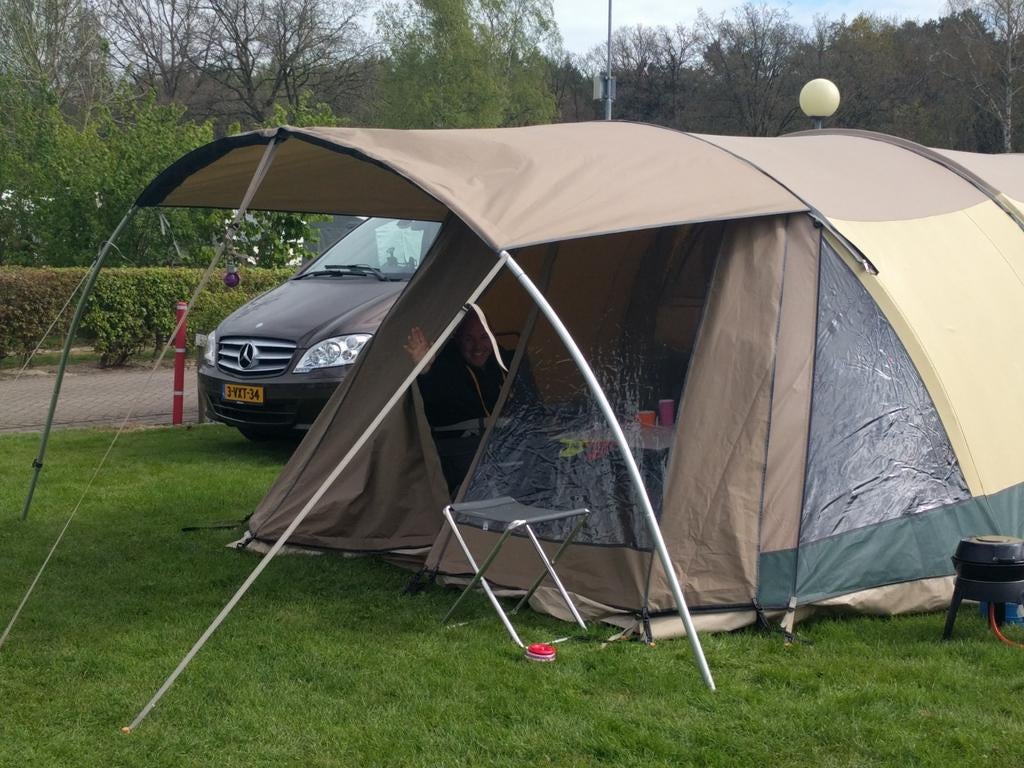 Baco 3500 4p katoenen tunneltent met veel uitbreidingen, Ophalen, Gebruikt, Tot en met 4