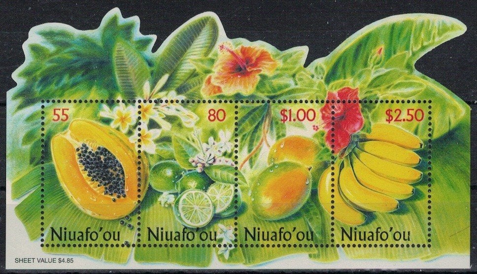 B657 Guyana Blok 30 postfris Vruchten, Verzenden, Postfris, Dier of Natuur