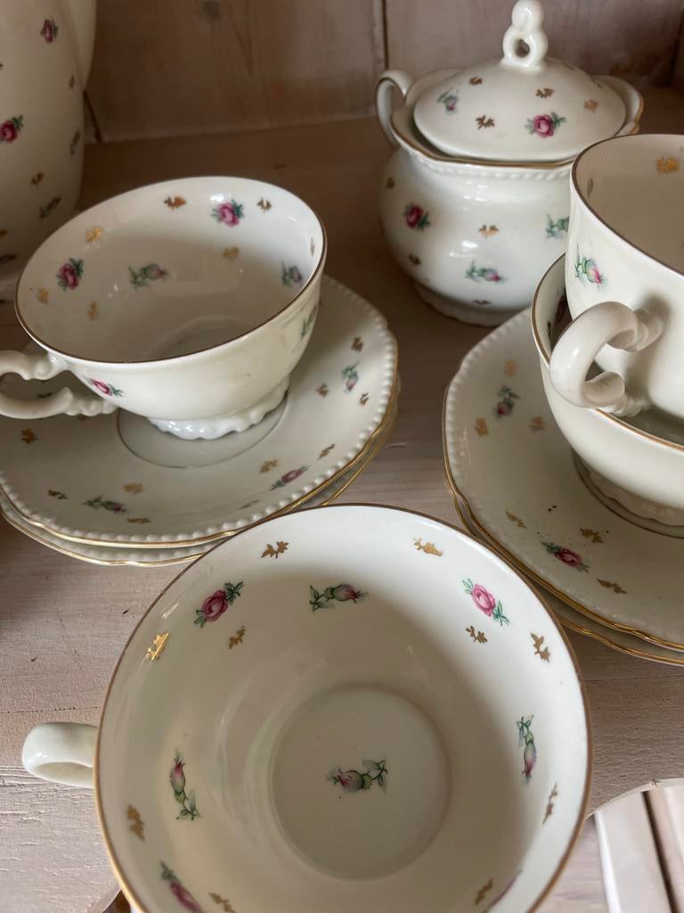 Mitterteich Bavaria Theeservies Roosjes koffieservies, Antiek en Kunst, Ophalen