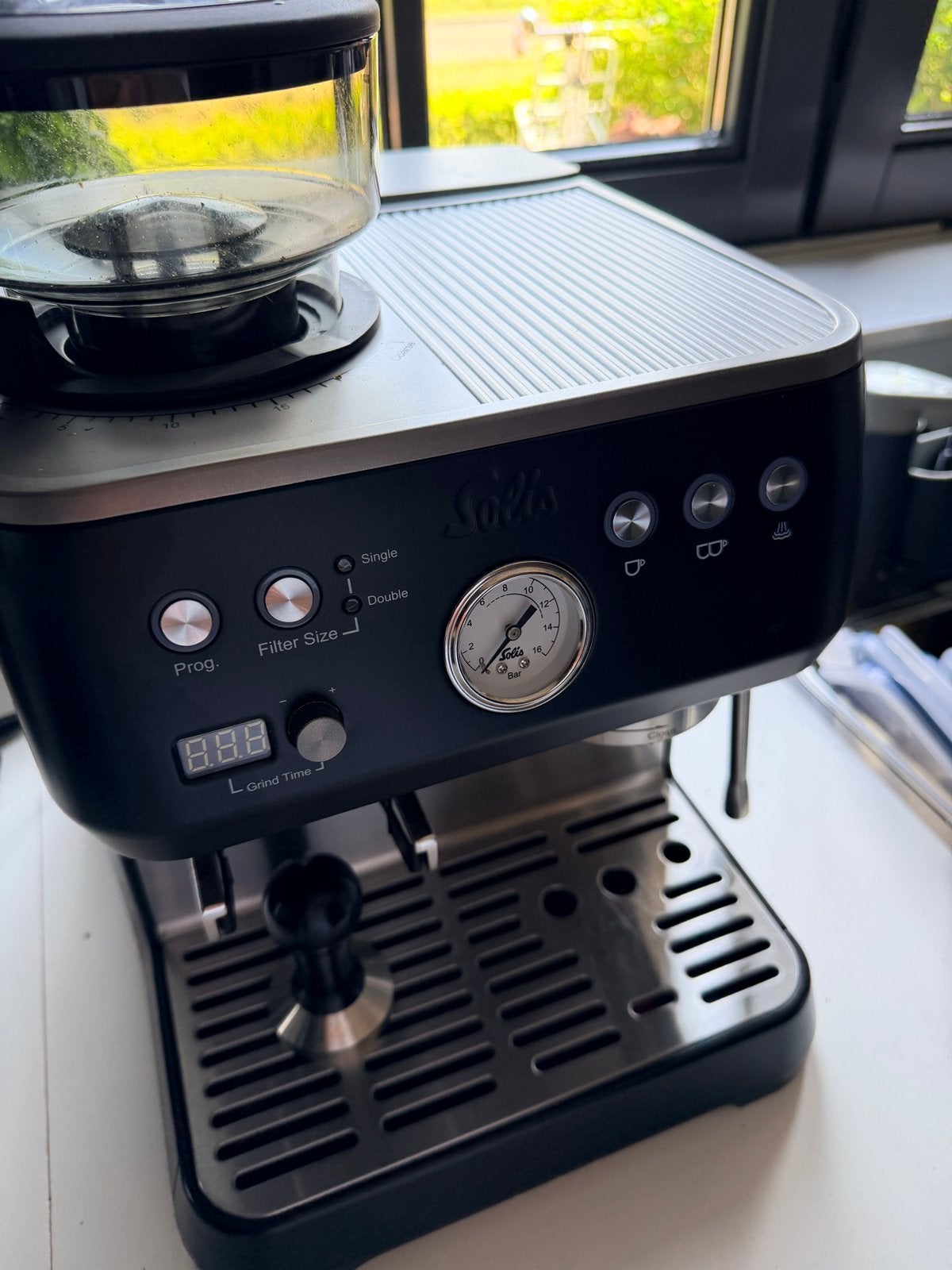 Solis Barista Perfetta Plus Espressomachine met bonenmaler, Witgoed en Apparatuur, Koffiezetapparaten, Stoompijpje, Espresso apparaat