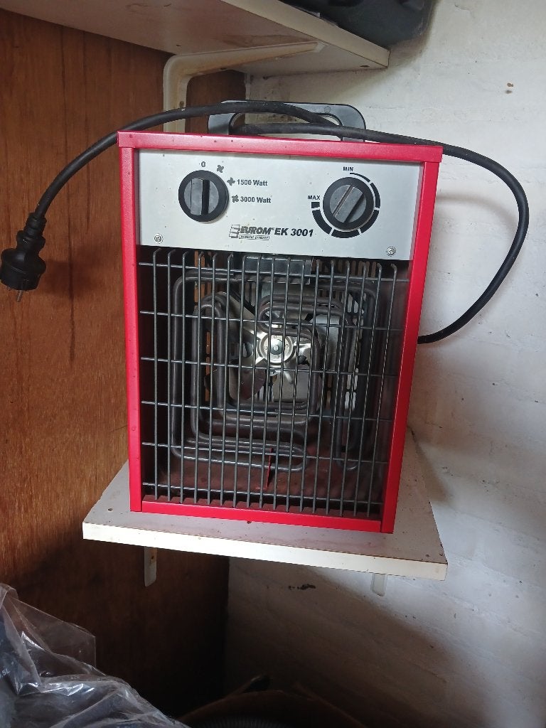 Eurom 3001 werkplaats-/garagekachel 3000W, Ophalen, 30 tot 80 cm, Gebruikt, Kachel