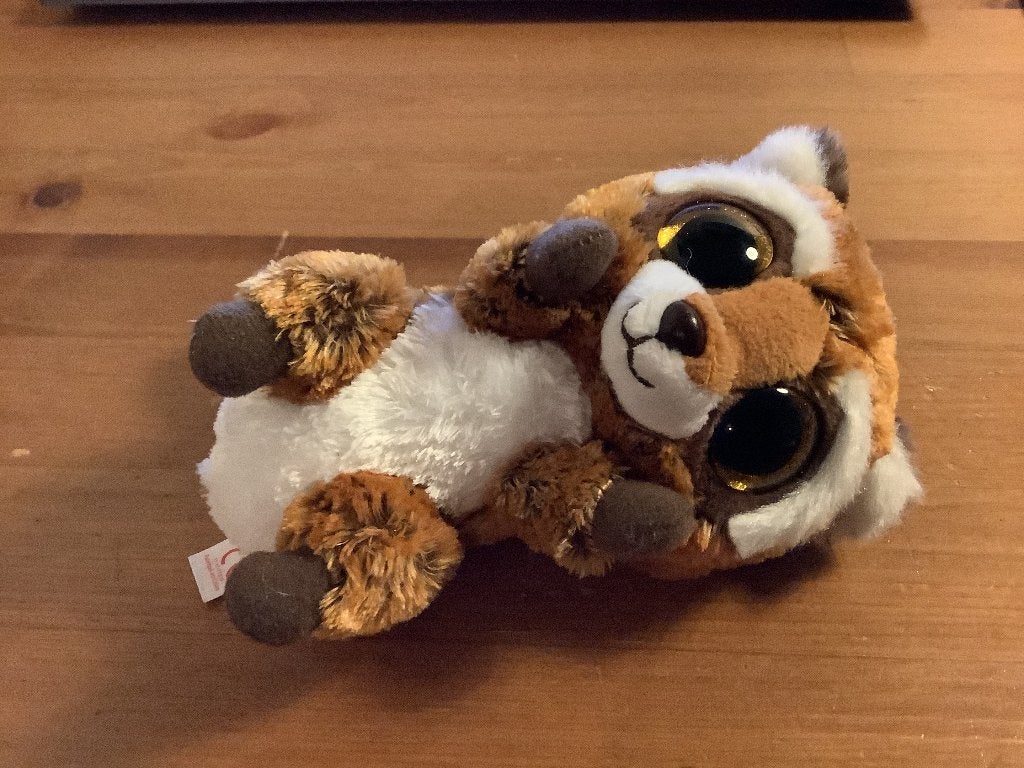 Ty Beanie Boo knuffel Rusty The Raccoon 2015, 15 cm, Ophalen of Verzenden, Gebruikt, Overige typen, Ty