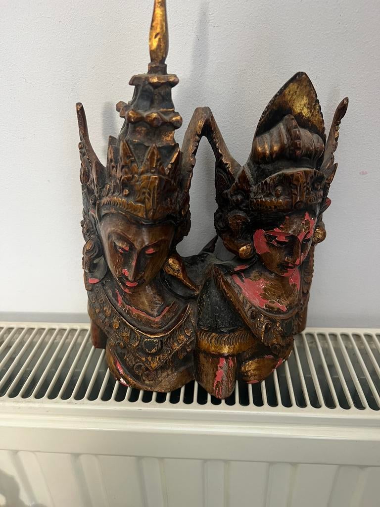 Bali of java beeld hout, Ophalen of Verzenden, Zo goed als nieuw