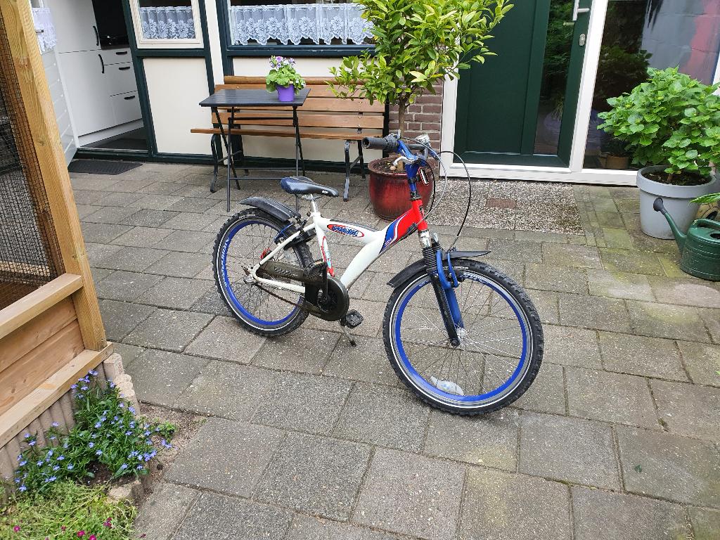 Jongens fiets, Terugtraprem, Gebruikt, Versnellingen, 20 inch