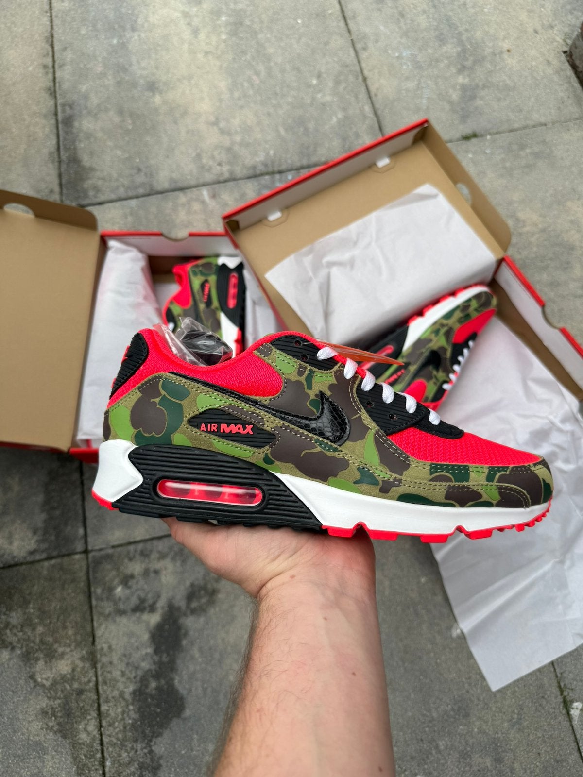 Nike Air Max 90 Reverse Duck Camo maat 45 Nieuw, Overige kleuren, Nieuw, Ophalen of Verzenden, Sneakers of Gympen