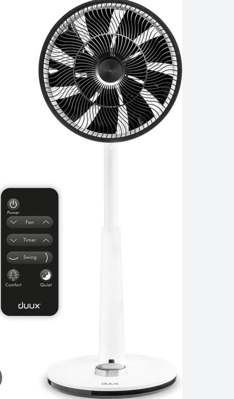 Duux whisper ventilator, Witgoed en Apparatuur, Ventilatoren, Zo goed als nieuw, Statiefventilator, Ventilator met afstandsbediening