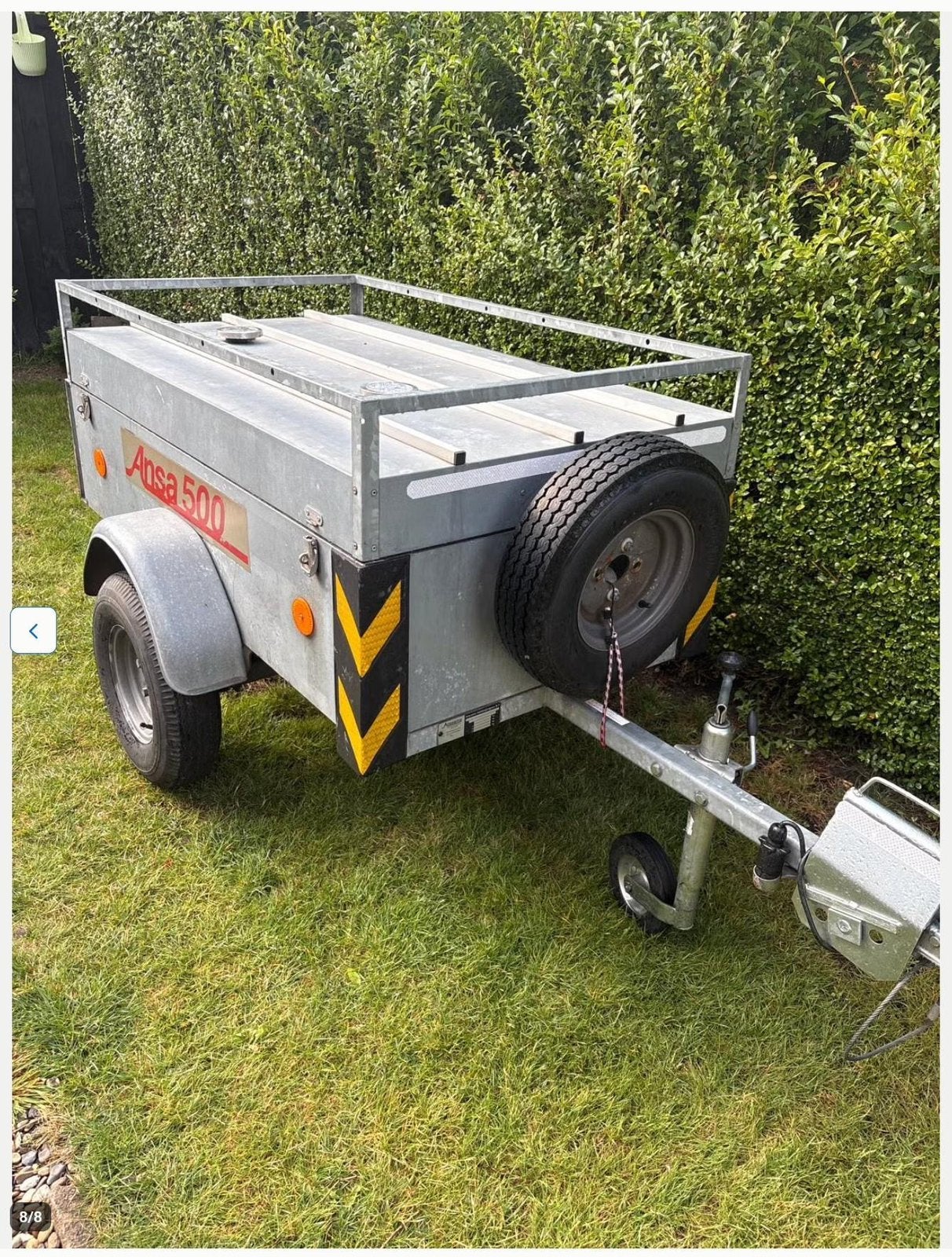 Ansems 500 bagagewagen / aanhanger met deksel, reservewiel, Auto diversen, Ophalen, Gebruikt