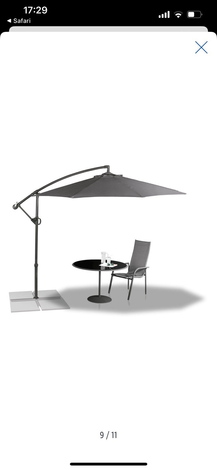 Parasol nieuw in doos, Ophalen, Verstelbaar, Nieuw, 2 tot 3 meter