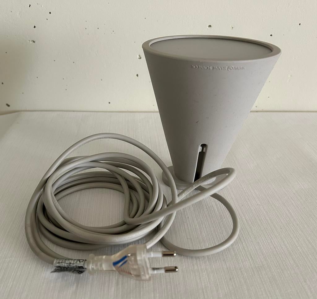 Deens Design multifunctioneel lichtgrijs lampje Bollard, Ophalen of Verzenden, Zo goed als nieuw, Deens Design