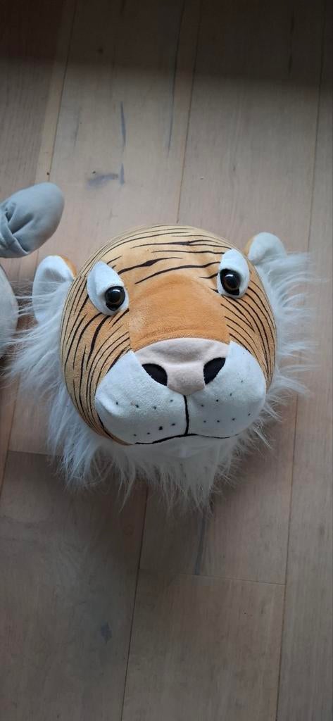 Knuffels: Tijger, Neushoorn, Aap - Zo goed als nieuw, Ophalen, Zo goed als nieuw, Middelgroot (20 tot 80 cm), Bruin